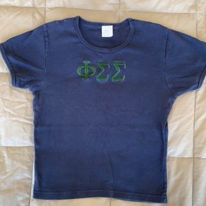 Phi Sigma Sigma- Navy Baby Tee